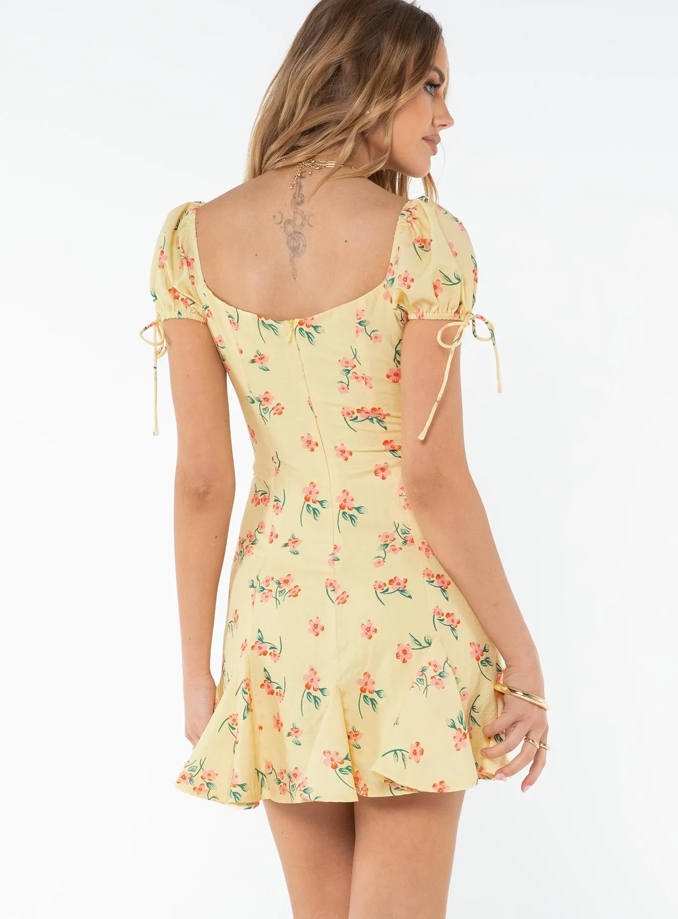 Draya Mini Dress Yellow sold by Princess Polly product image thumbnail 5