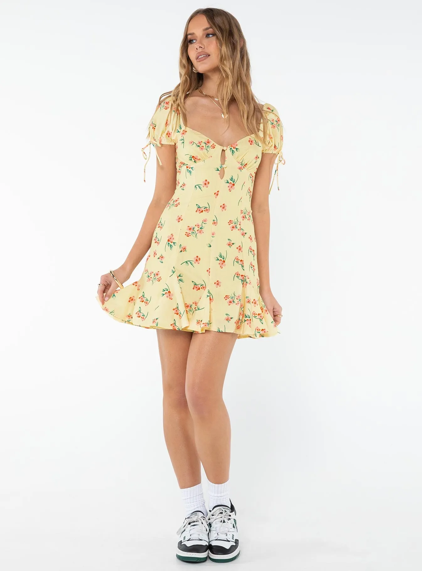 Draya Mini Dress Yellow sold by Princess Polly product image thumbnail 3