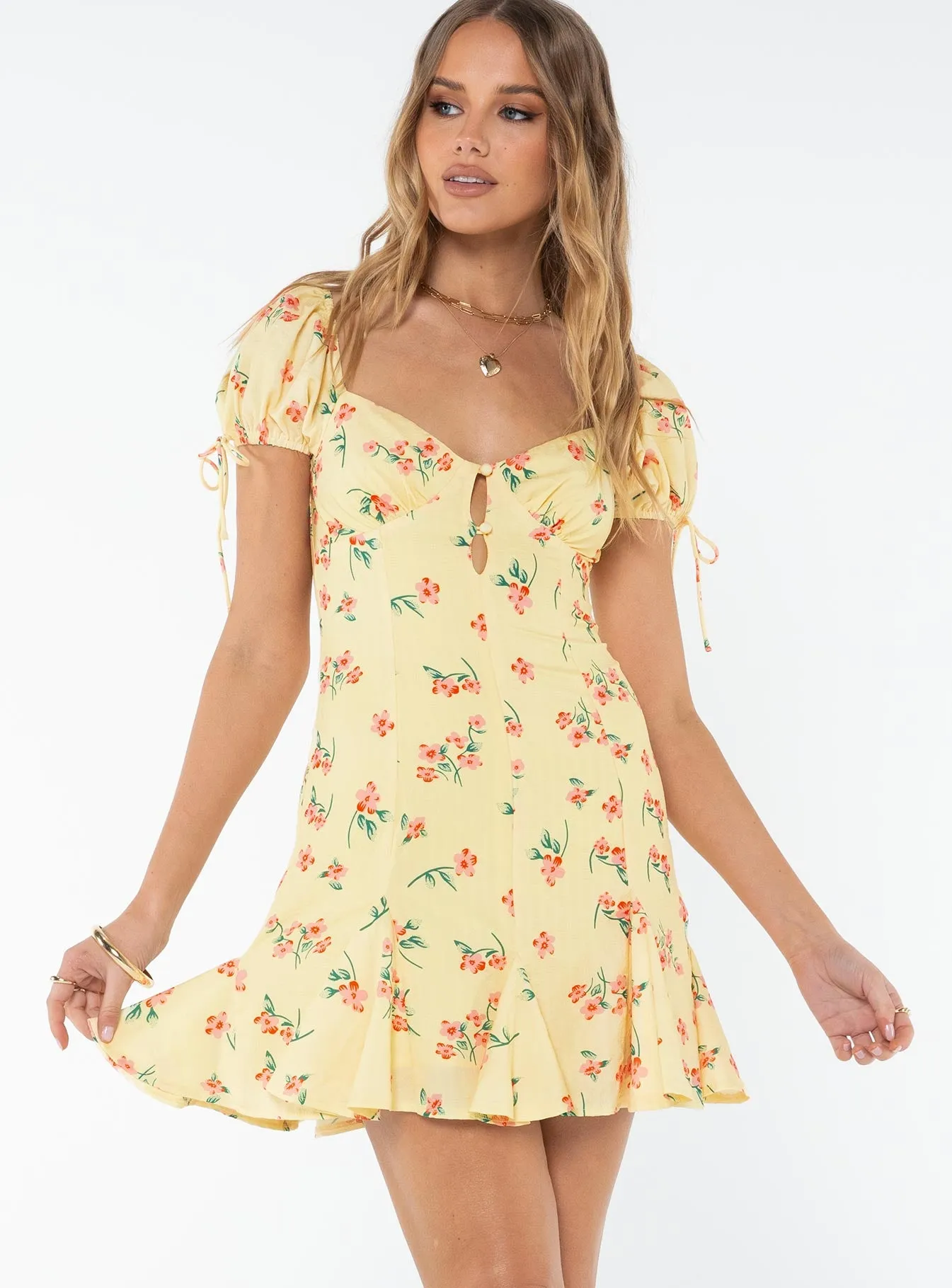 Draya Mini Dress Yellow sold by Princess Polly product image thumbnail 2