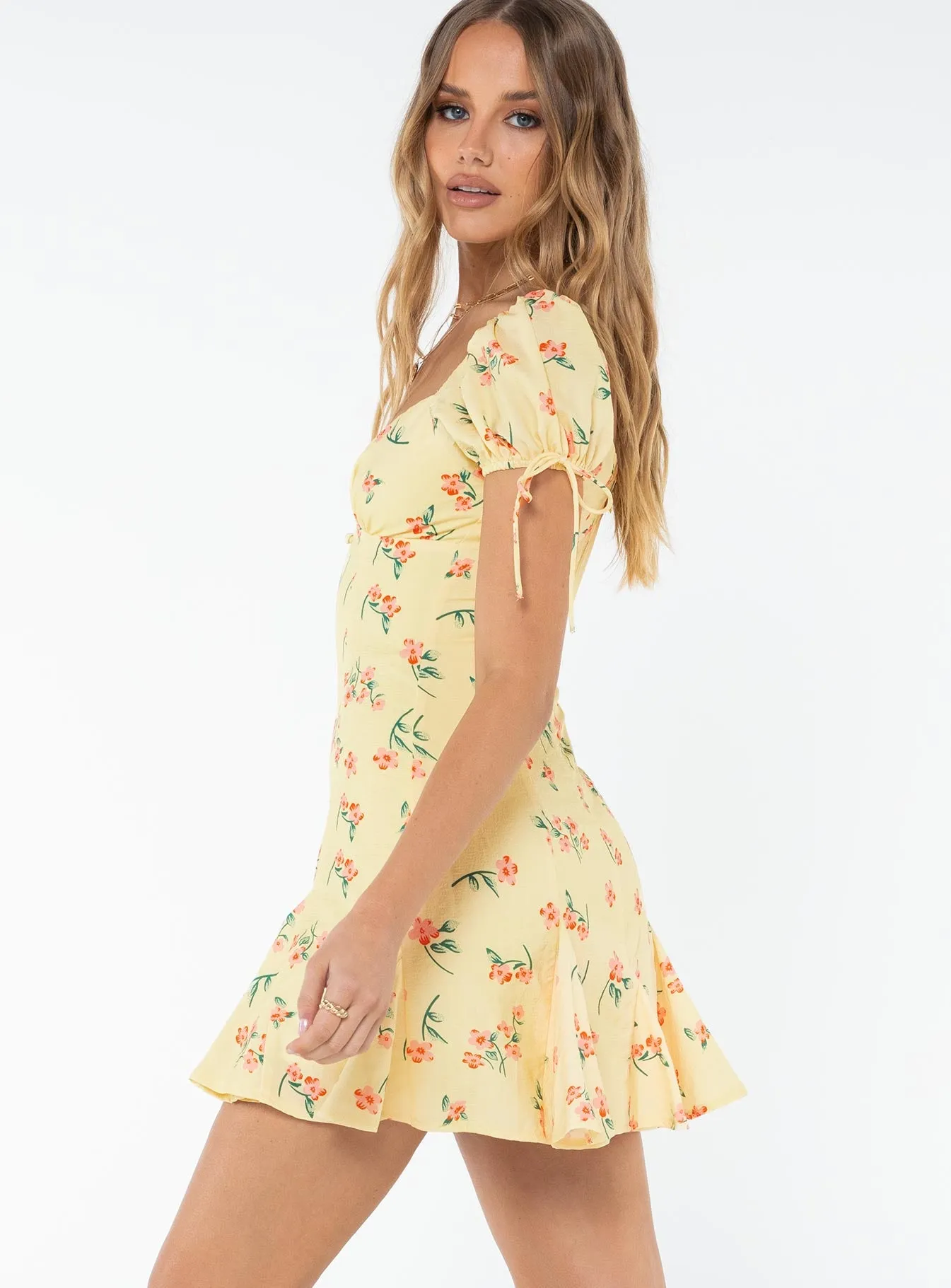 Draya Mini Dress Yellow sold by Princess Polly product image thumbnail 4