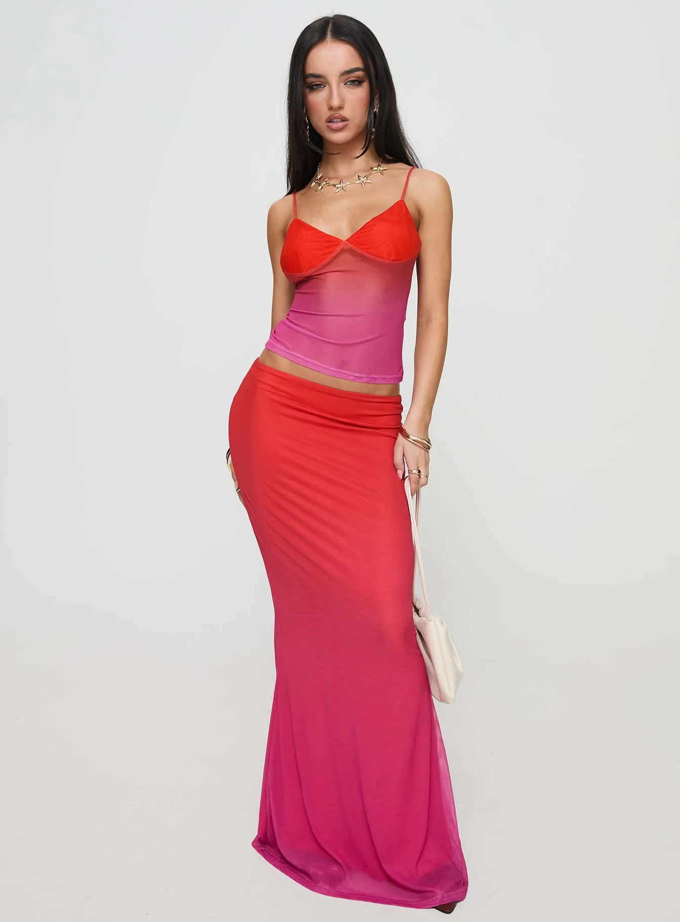 Teen Spirit Maxi Skirt Pink Ombre sold by Princess Polly product image thumbnail 3