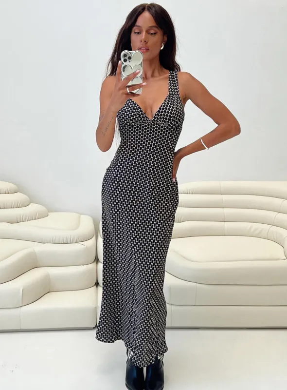 Maysa Geo Maxi Dress Black sold by Princess Polly