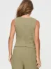 Zenda Linen Blend Top Olive sold by Princess Polly