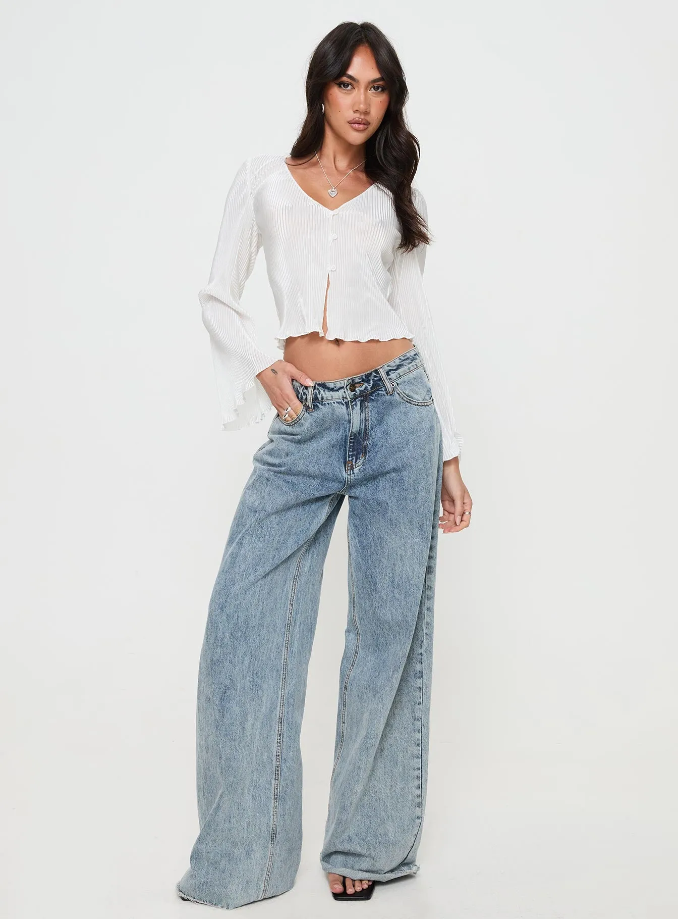 Collis Long Sleeve Top Cream sold by Princess Polly product image thumbnail 3