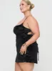 Celena Mini Dress Burn Out Black Curve sold by Princess Polly