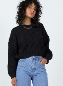 Brookside Sweater Black sold by Princess Polly