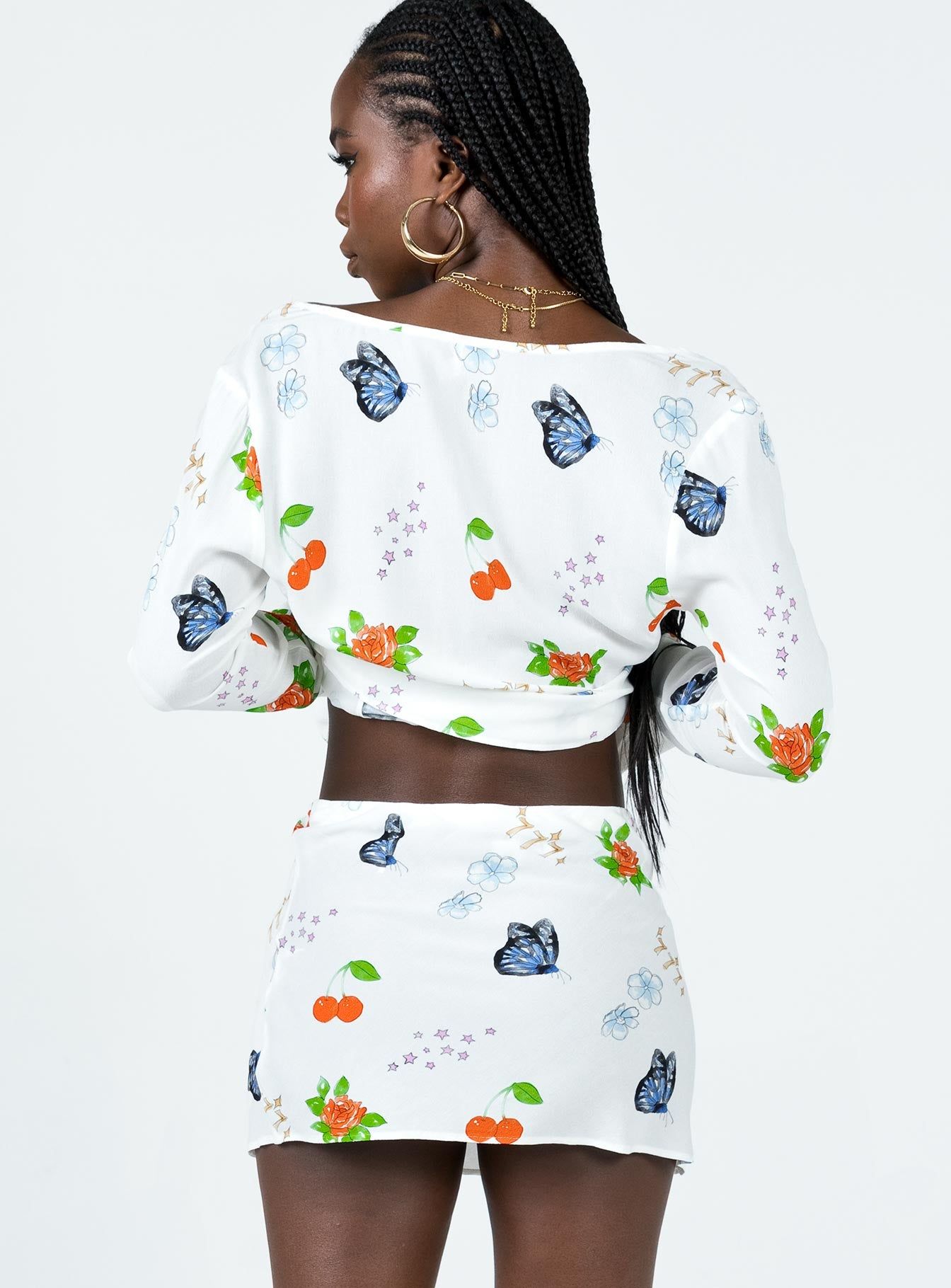 Drawn To You Mini Skirt Multi sold by Princess Polly product image thumbnail 5