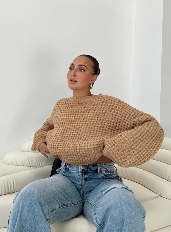 Calvary Sweater Beige sold by Princess Polly