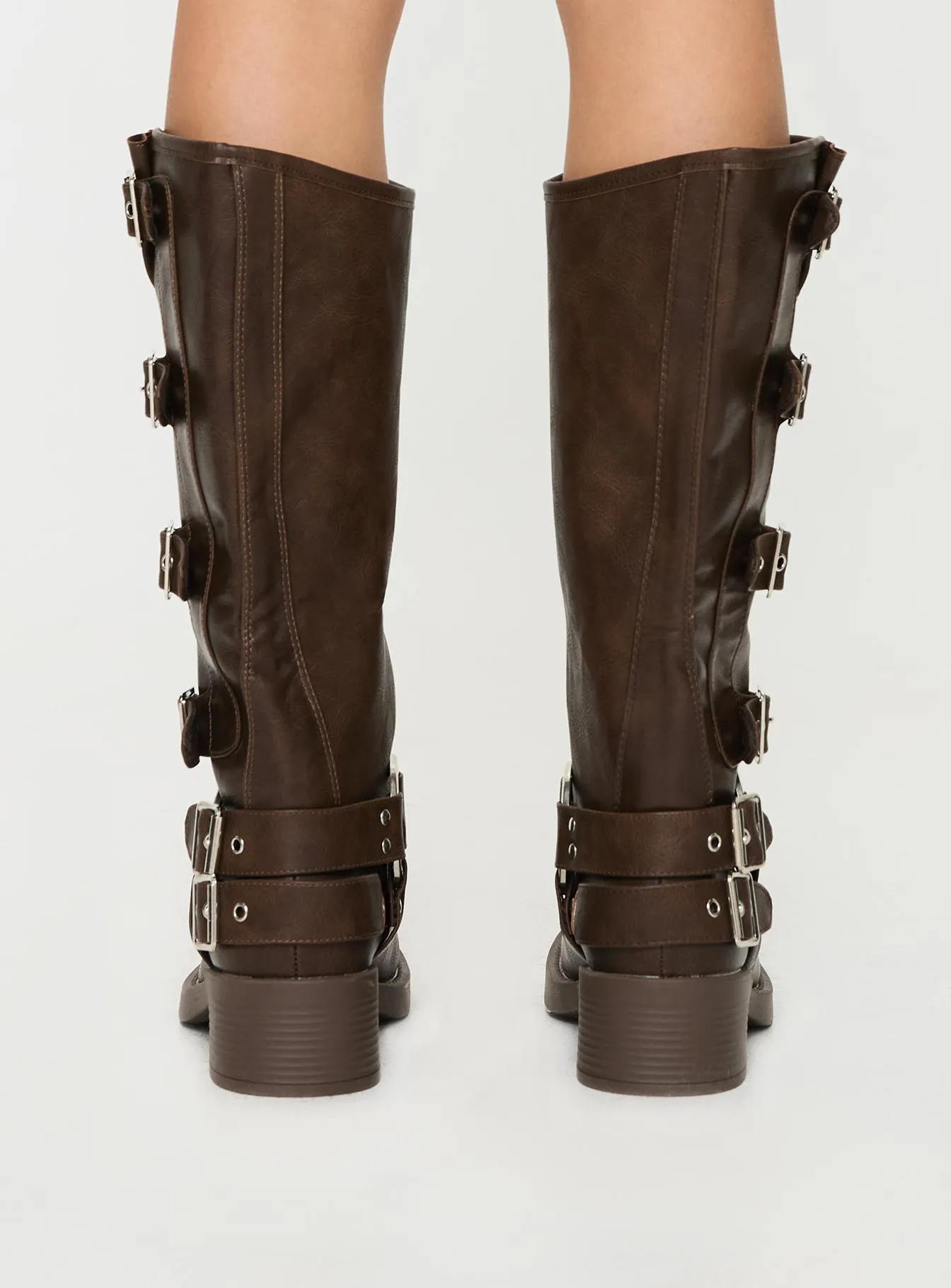 Buckle Down Boots Brown sold by Princess Polly product image thumbnail 4