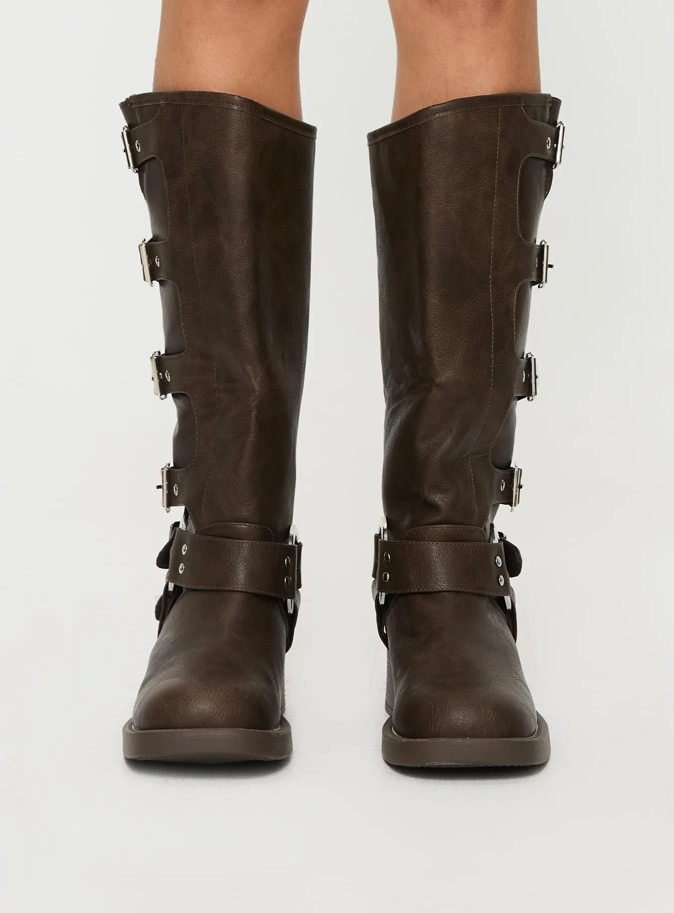 Buckle Down Boots Brown sold by Princess Polly product image thumbnail 2