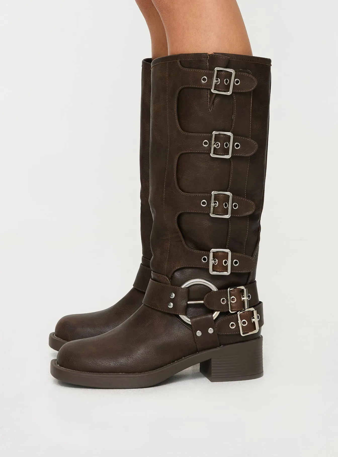 Buckle Down Boots Brown sold by Princess Polly product image thumbnail 3