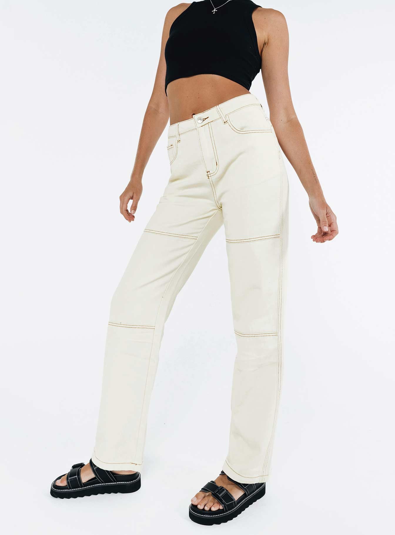Copeland Jeans White Tall sold by Princess Polly
