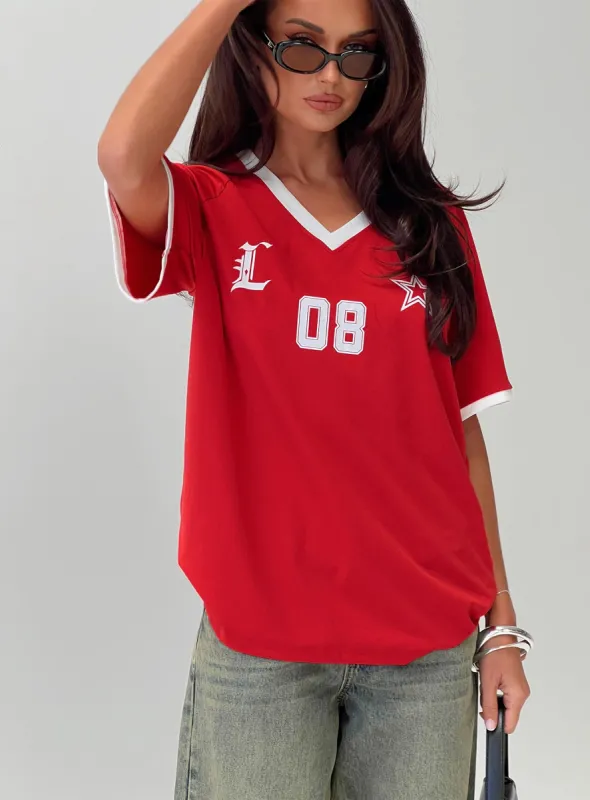 Spectate Top Red sold by Princess Polly