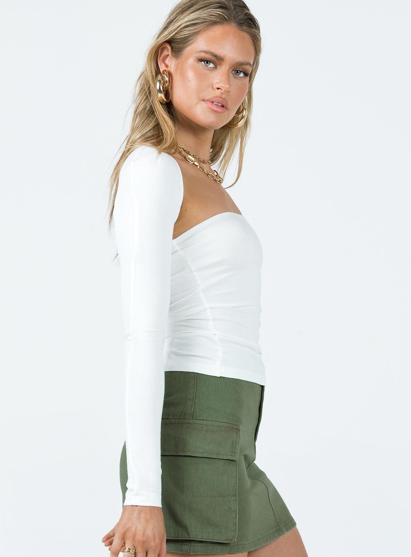 Armstrong Long Sleeve Bolero Top White sold by Princess Polly product image thumbnail 5