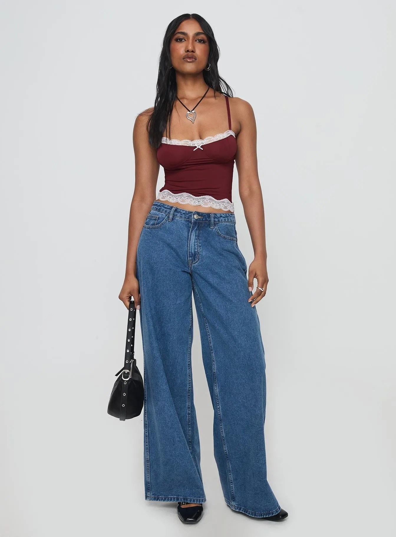 Top Model Cami Burgundy sold by Princess Polly product image thumbnail 3