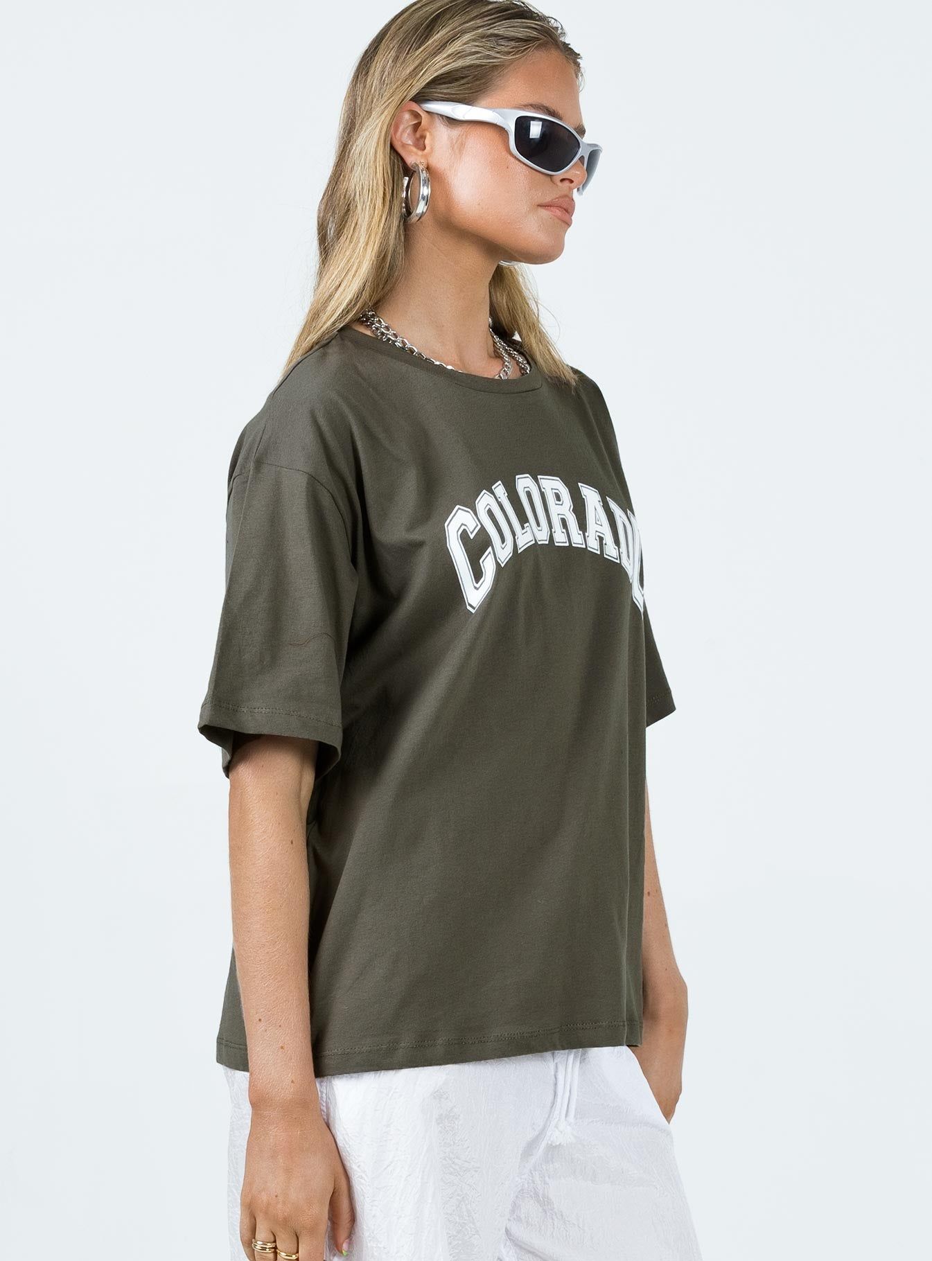Colorado Dreaming Oversized Tee Charcoal sold by Princess Polly product image thumbnail 4