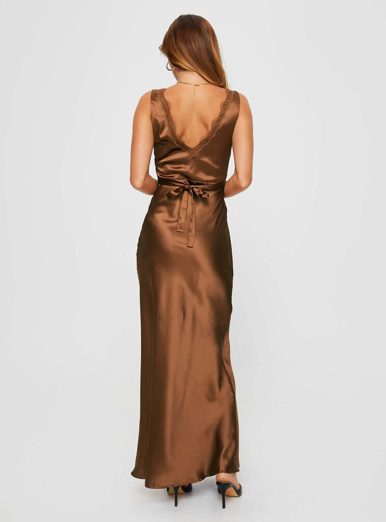Galloway Maxi Dress Brown sold by Princess Polly product image thumbnail 5
