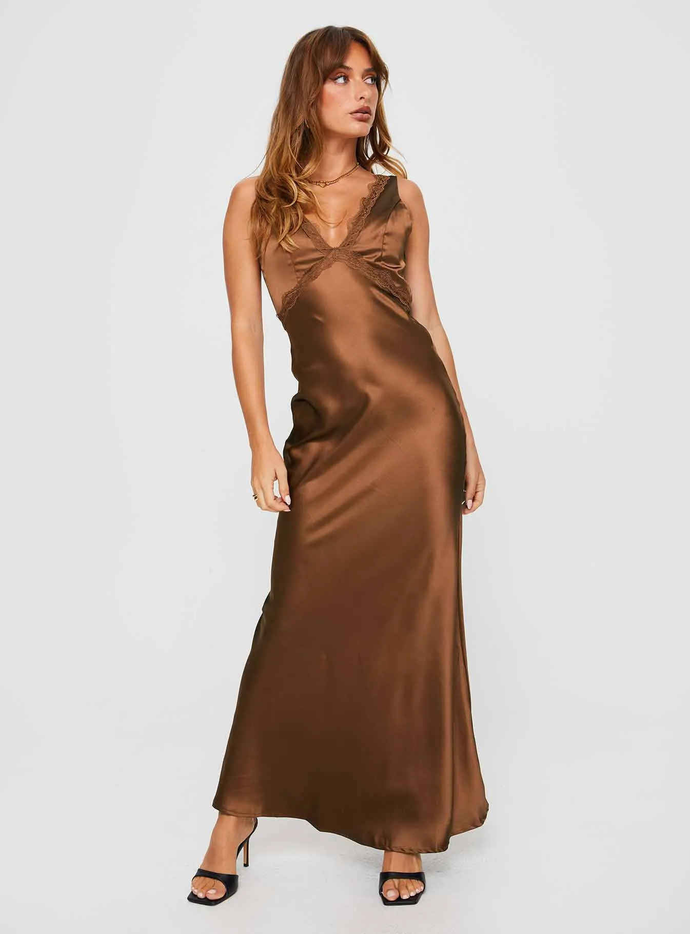 Galloway Maxi Dress Brown sold by Princess Polly product image thumbnail 3
