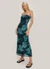 Celik Maxi Dress Black / Blue Floral sold by Princess Polly