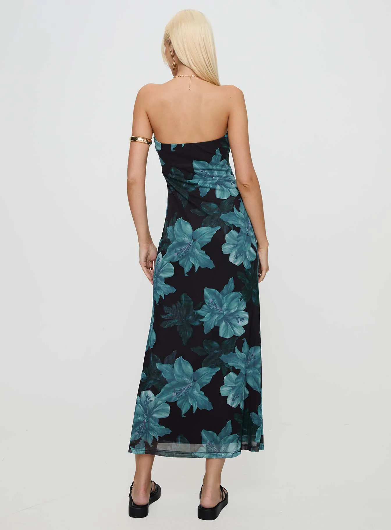 Celik Maxi Dress Black / Blue Floral sold by Princess Polly product image thumbnail 5