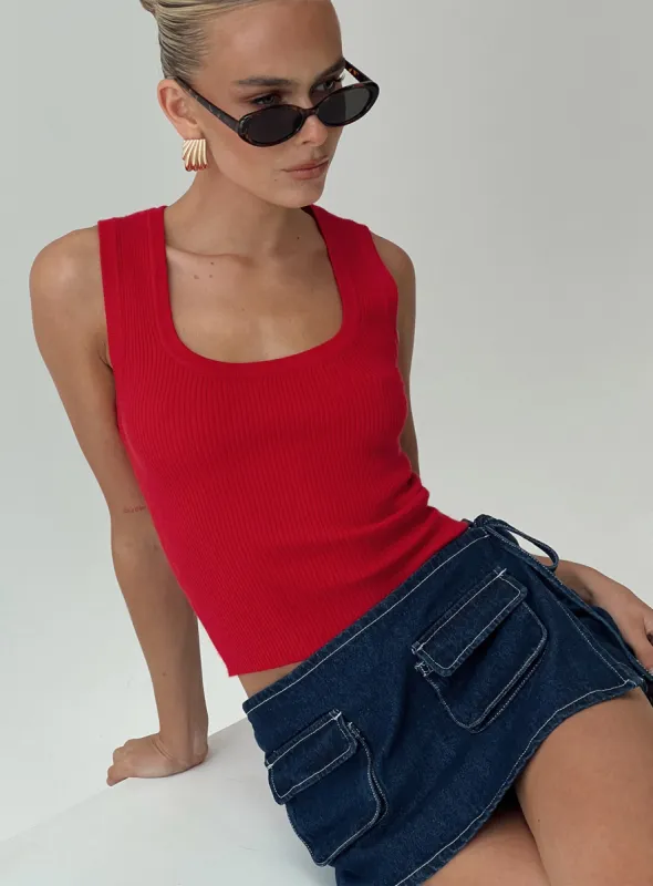 Issues Knit Top Red sold by Princess Polly