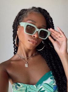 Dutton Sunglasses Green sold by Princess Polly