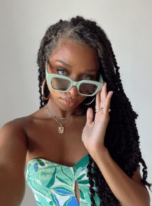 Dutton Sunglasses Green sold by Princess Polly