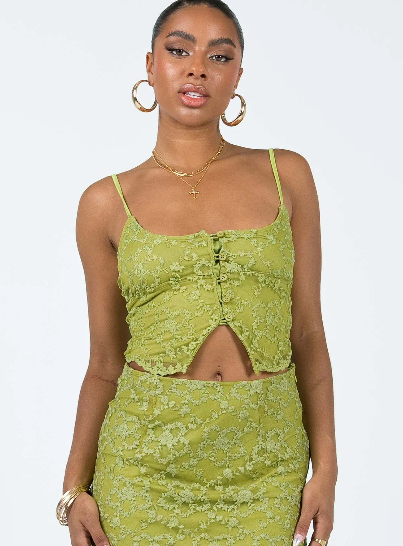 Basildon Top Green sold by Princess Polly product image thumbnail 2