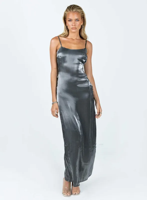 Gianne Slip Maxi Dress Grey sold by Princess Polly
