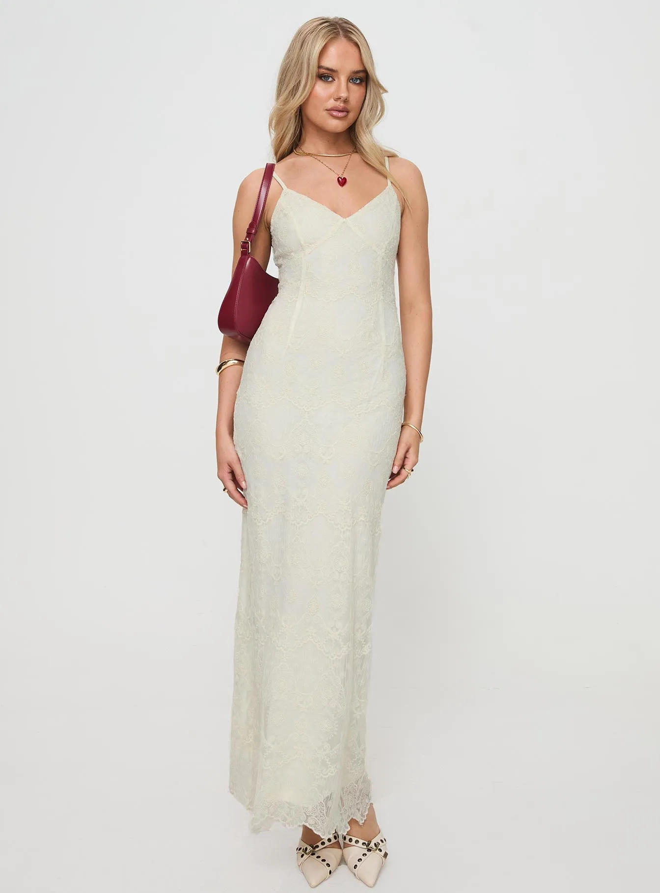 Euphemia Maxi Dress Cream sold by Princess Polly product image thumbnail 3
