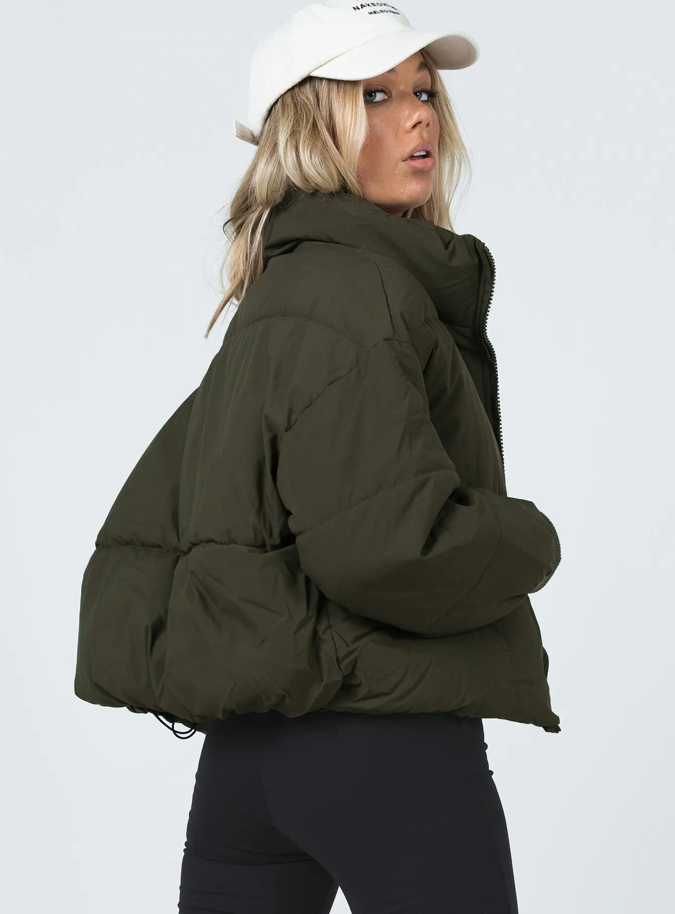 Abe Puffer Jacket Khaki sold by Princess Polly product image thumbnail 5