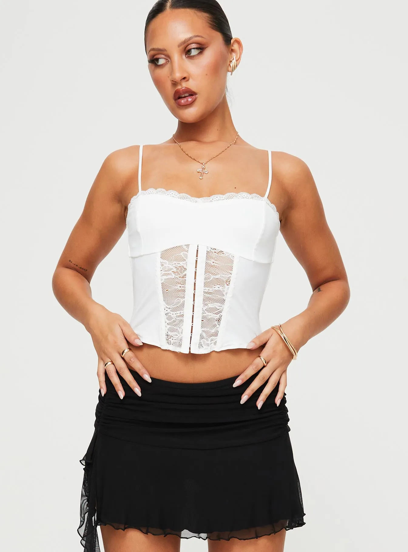 Coletto Corset Top White sold by Princess Polly product image thumbnail 2