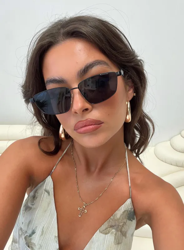 Aletta Sunglasses Black sold by Princess Polly