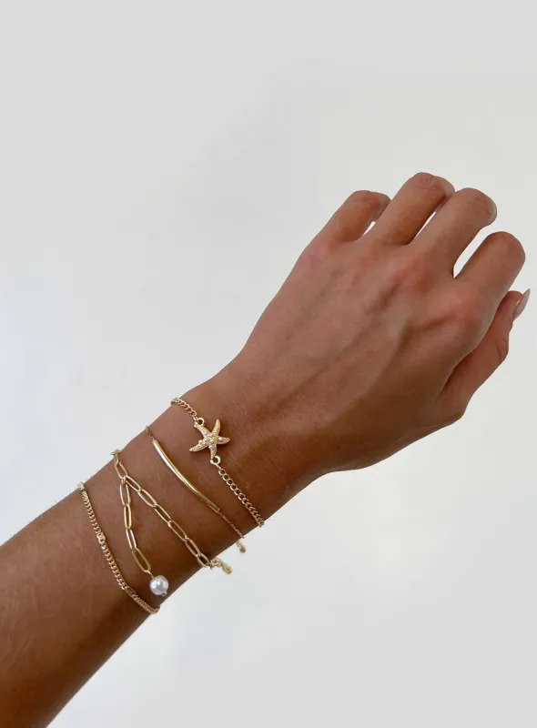Otillie Bracelet Pack Gold sold by Princess Polly
