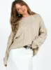 Canlish Cable Sweater Latte sold by Princess Polly