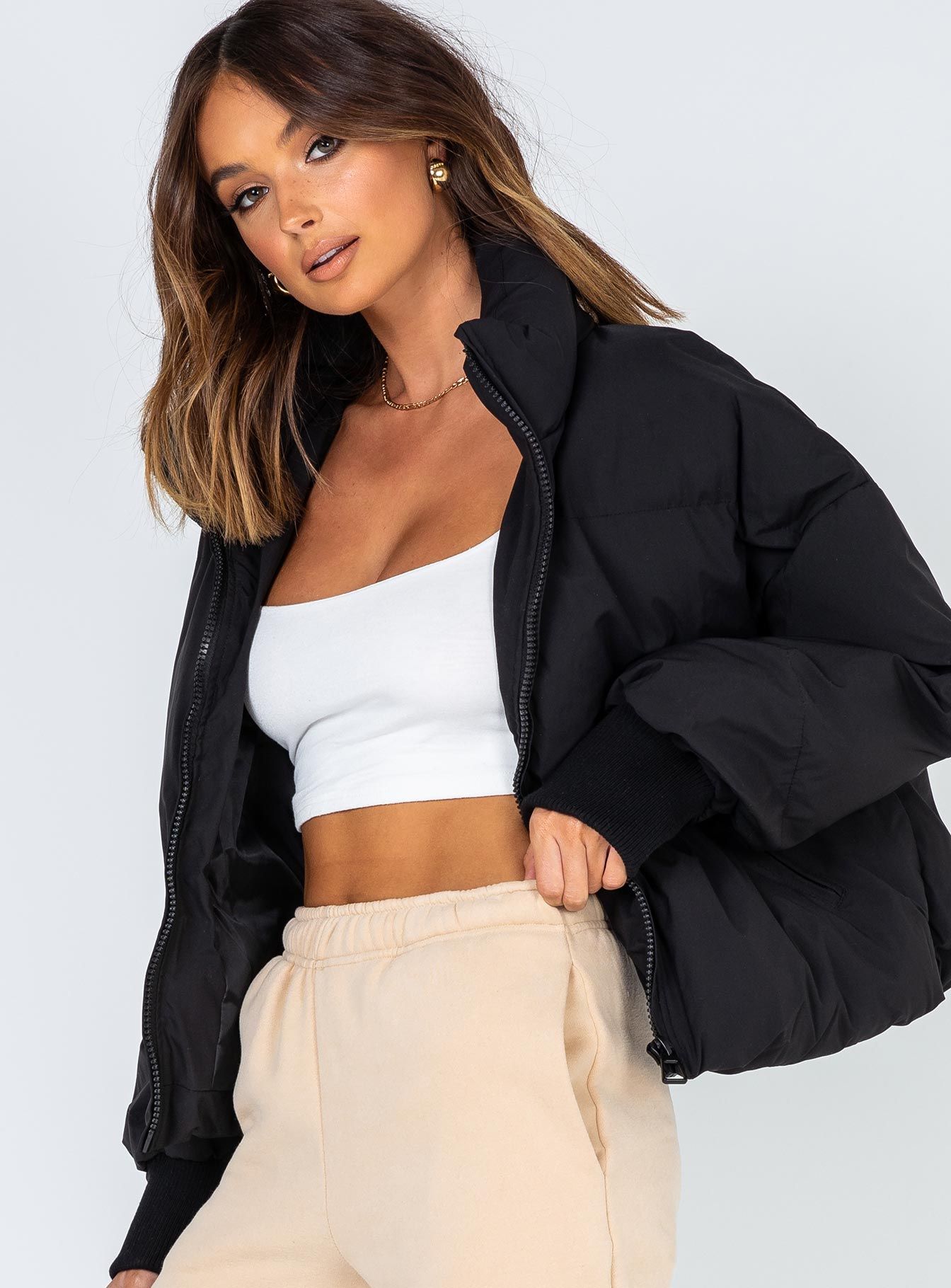 Abe Puffer Jacket Black sold by Princess Polly product image thumbnail 5