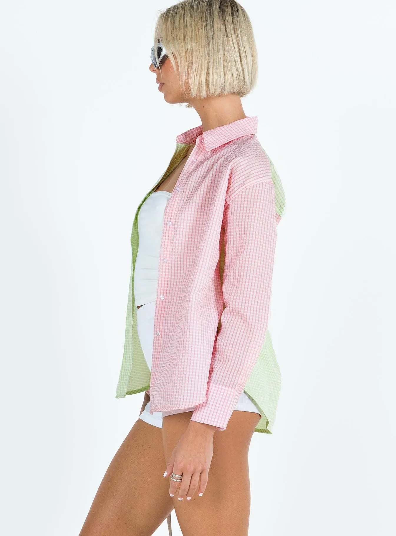 Keyra Shirt Pink / Green sold by Princess Polly product image thumbnail 4