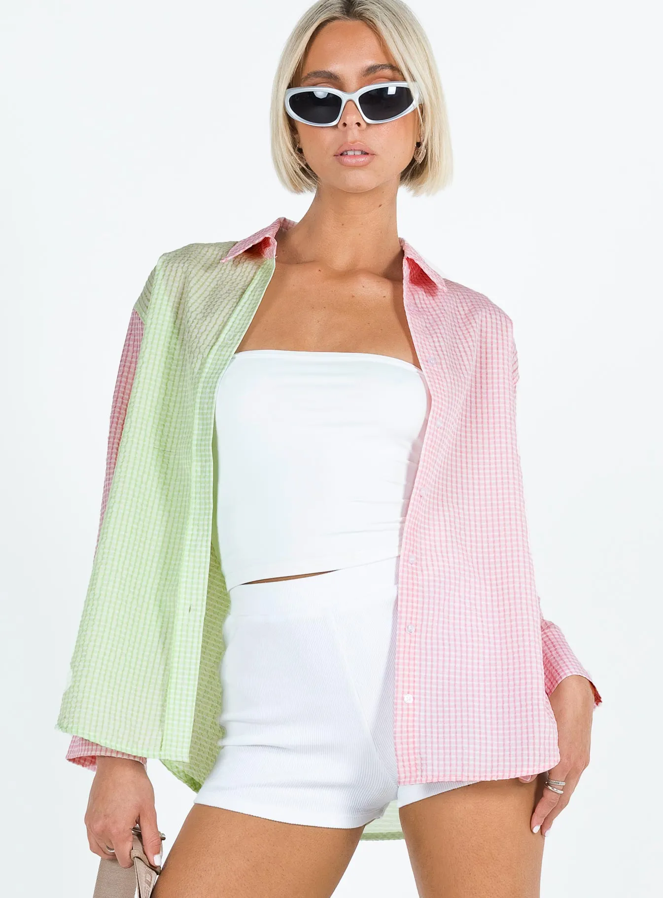 Keyra Shirt Pink / Green sold by Princess Polly product image thumbnail 2