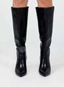 Vesper Knee High Boots Black sold by Princess Polly