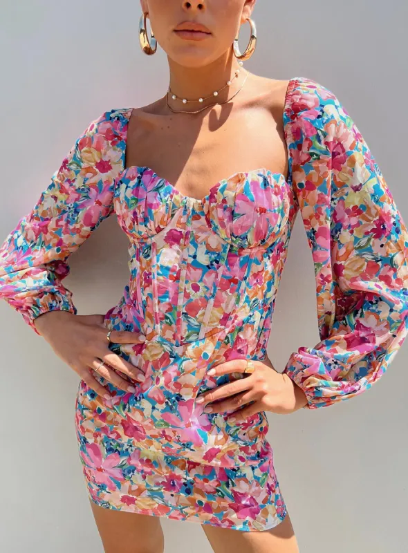 Laurie Corset Mini Dress Multi made by Princess Polly