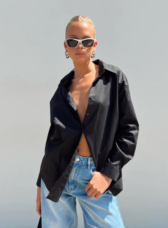 Hexon Shirt Black sold by Princess Polly