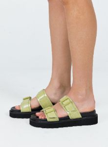 Ma Belle Sandals Matcha Croc sold by Princess Polly