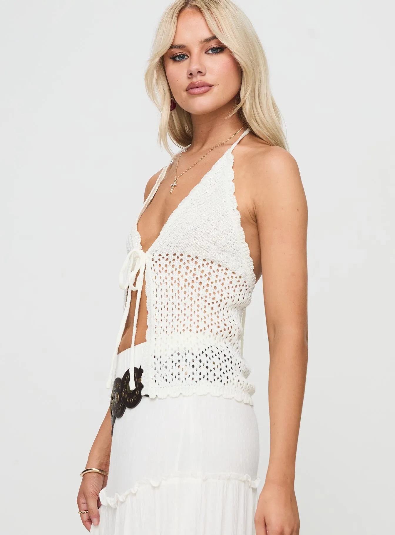 Tahlia-marie Crochet Top White sold by Princess Polly product image thumbnail 4