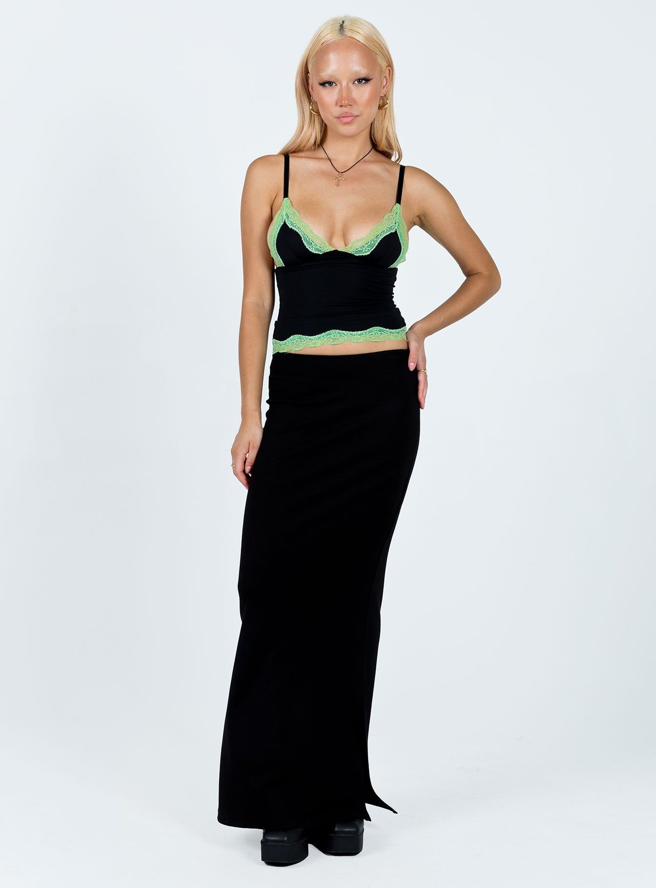 Dos Fitted Cami Top Black sold by Princess Polly product image thumbnail 3