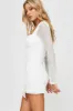 Martinez Long Sleeve Mini Dress White Petite sold by Princess Polly