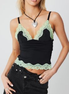 Dos Fitted Cami Top Black sold by Princess Polly