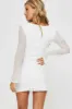 Martinez Long Sleeve Mini Dress White Petite sold by Princess Polly