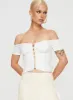 Posner Off The Shoulder Top Ivory sold by Princess Polly