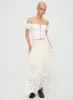 Posner Off The Shoulder Top Ivory sold by Princess Polly