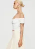 Posner Off The Shoulder Top Ivory sold by Princess Polly